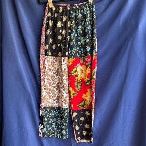 Floral Patchwork Pants